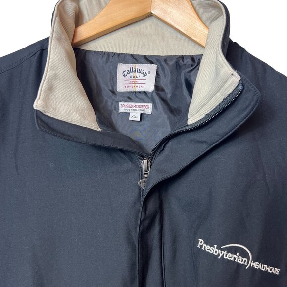 Callaway Golf Brushed Microfiber Pullover Jacket XXL Black Presbyterian Healthca - Picture 3 of 12